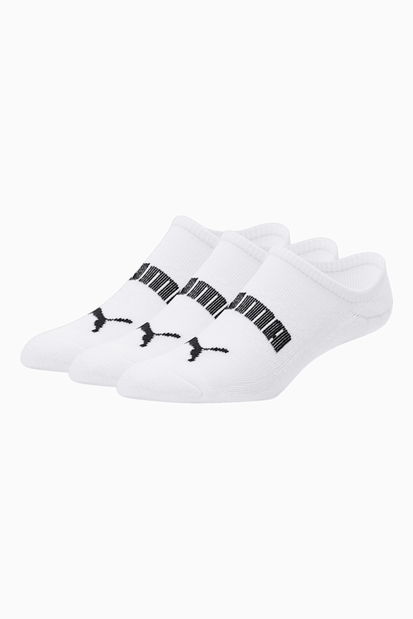 Men's Half-Terry No-Show Socks [3 Pairs], WHITE / BLACK, extralarge